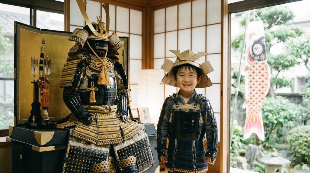 男の子と鎧兜