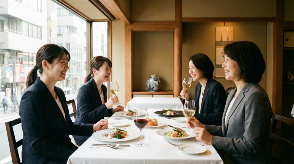 飲み会をするOLたち