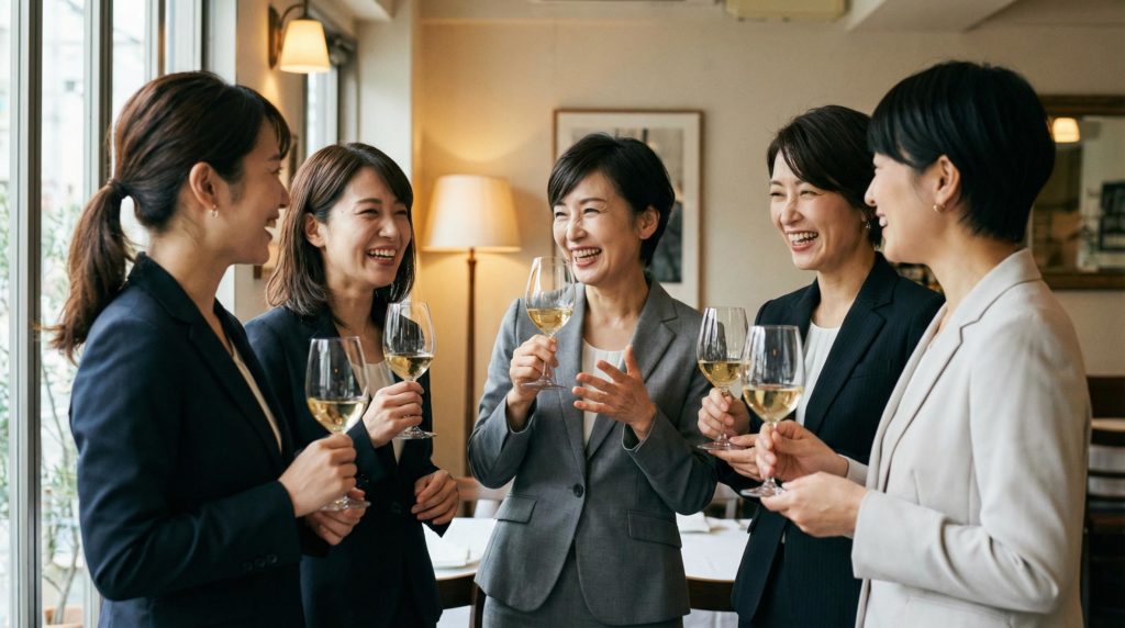 飲み会をするOLたち