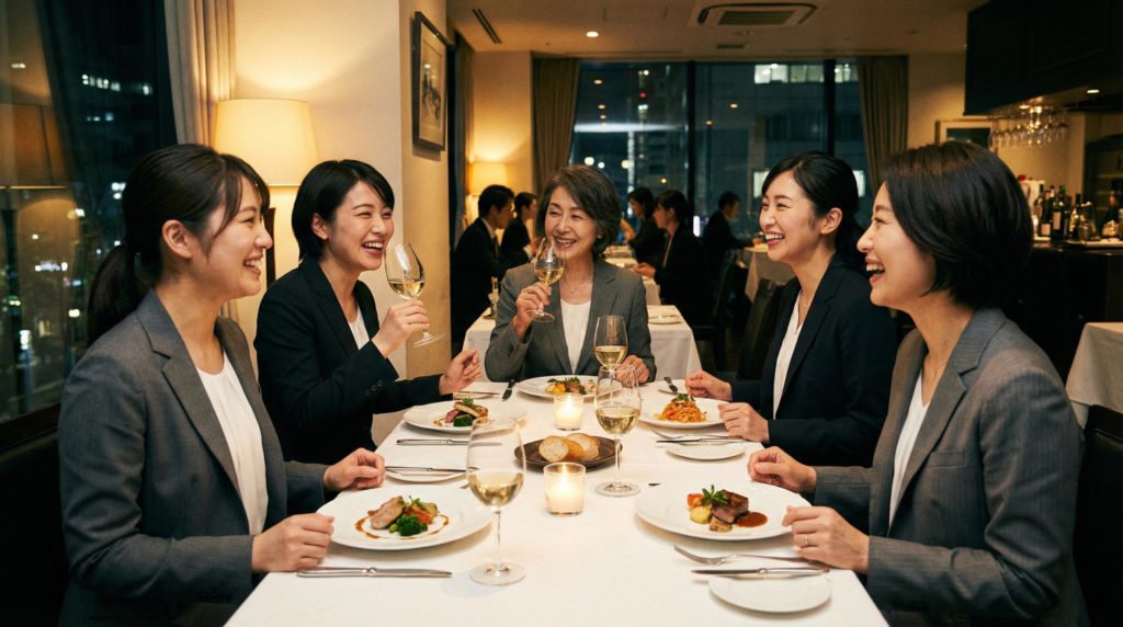 飲み会をするOLたち