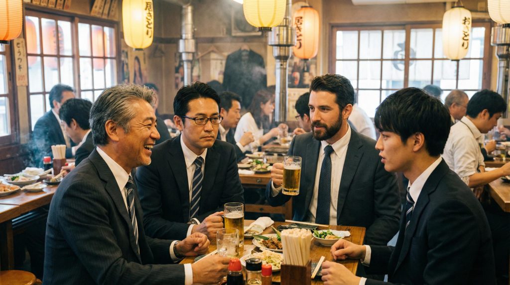 飲み会をするサラリーマン