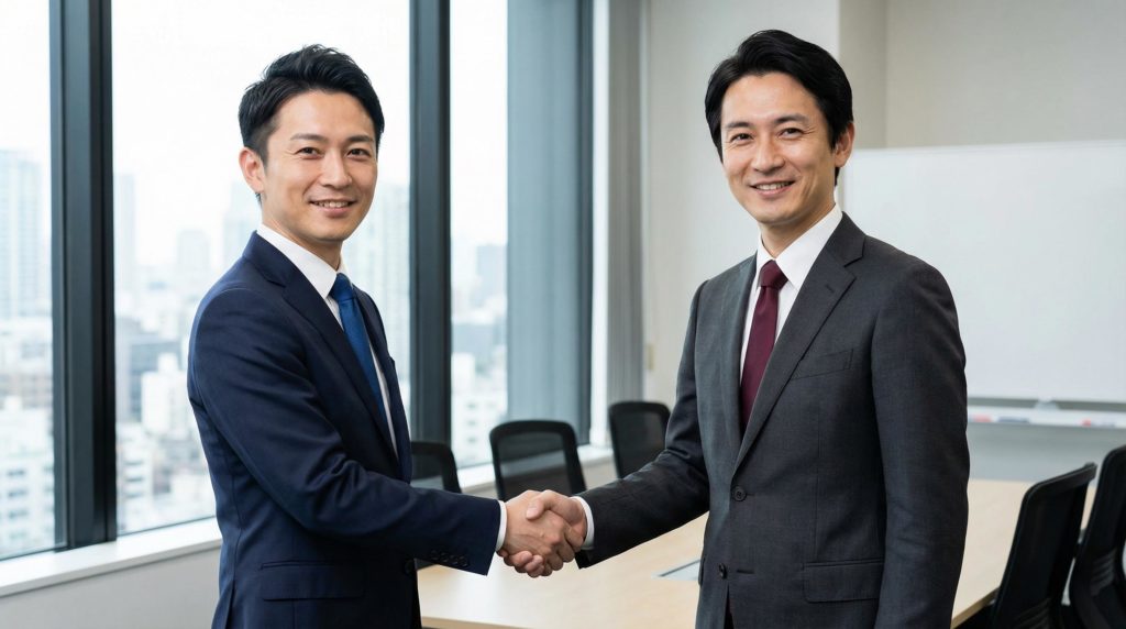 握手をするビジネスマン