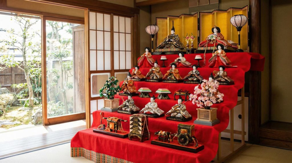 ひな壇と雛人形