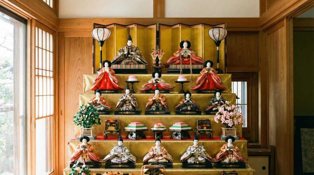 ひな壇と雛人形