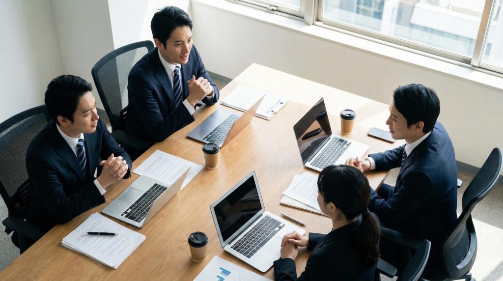 会議をする会社員