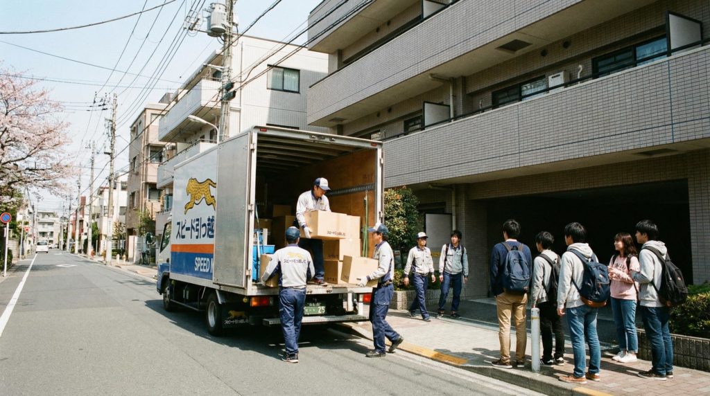 荷物を運ぶ引っ越し業者